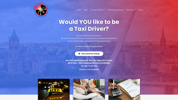 Screenshot of the North & West Taxi Proprietors Limited website