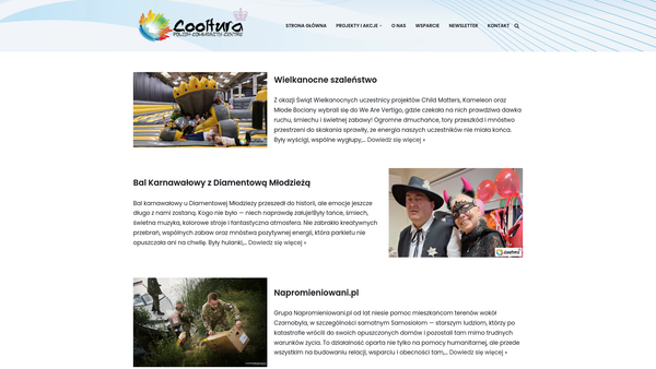 Screenshot of the Cooltura Polish Community Centre website