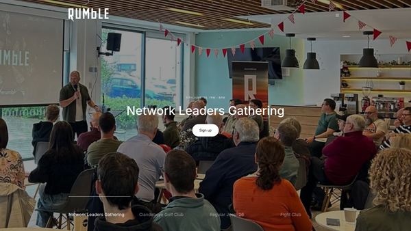 Screenshot of the Rumble.Vision Ltd website
