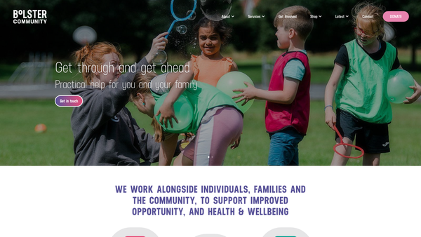 Screenshot of the Bolster Community website