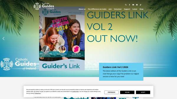 Screenshot of the St Colmcille's Belfast Guide Unit - CGI website