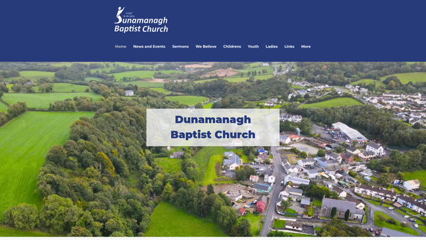 Screenshot of the Dunamanagh Baptist Church website