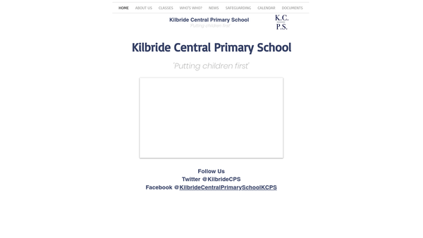 Screenshot of the Kilbride Central Primary School PTA website