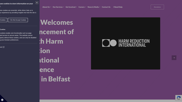 Screenshot of the Extern Supporting Communities website
