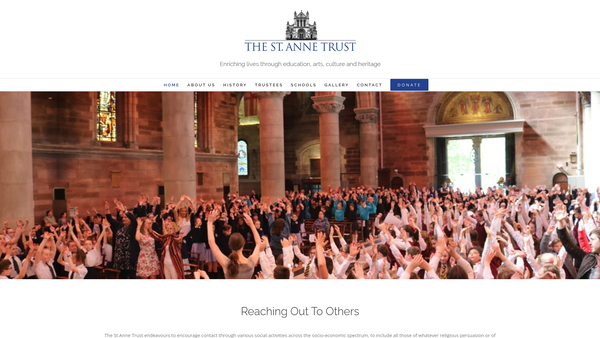 Screenshot of the The St Anne Trust website