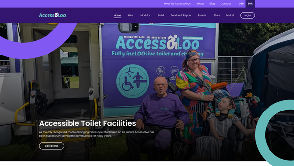 Screenshot of the Disability Pride NI website