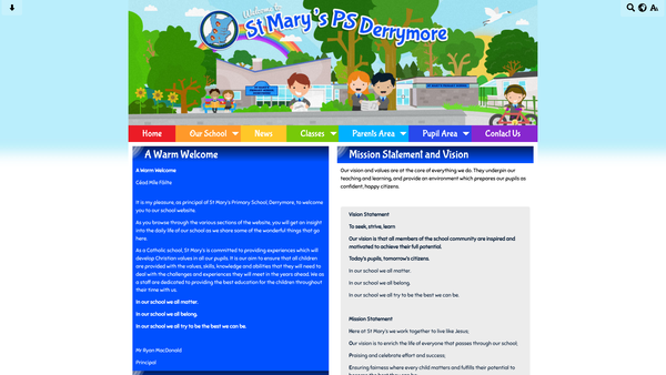 Screenshot of the Friends of Derrymore website