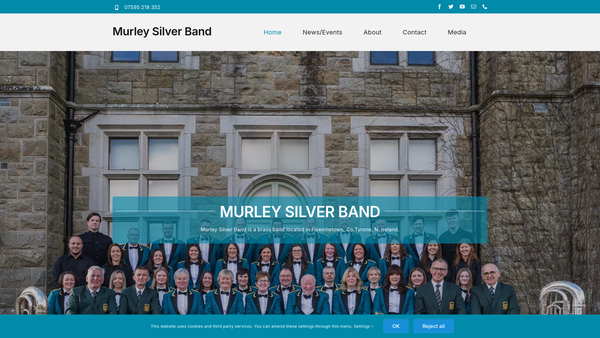 Screenshot of the Murley Silver Band website