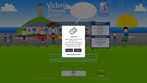 Screenshot of the Victoria Plus website