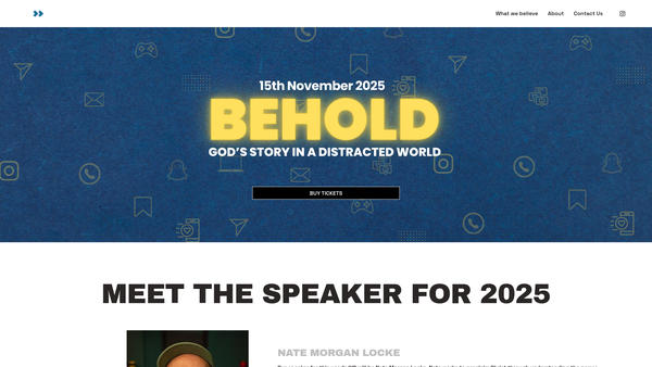 Screenshot of the Irish Youth Convention website