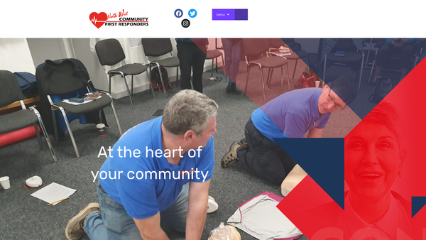 Screenshot of the North West Community First Responders website