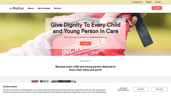 Screenshot of the Madlug Foundation Limited website