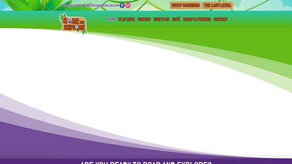 Screenshot of the Roar and Explore Dairy Farm Ltd website