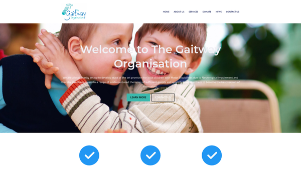 Screenshot of the The Gaitway Organisation website