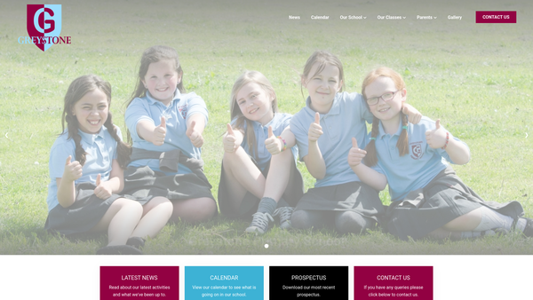 Screenshot of the Greystone Primary School PTA website