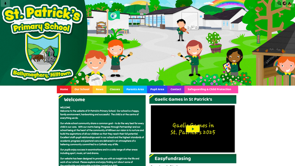 Screenshot of the Friends Of St. Patrick's Primary School website