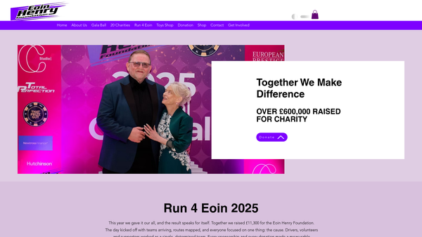 Screenshot of the Eoin Henry Foundation Ltd website