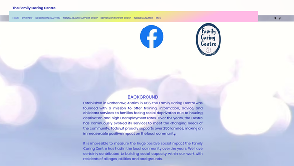 Screenshot of the Family Caring Centre website