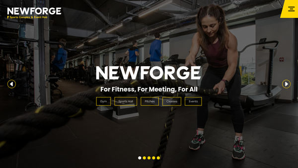 Screenshot of the Newforge Community Development Trust website