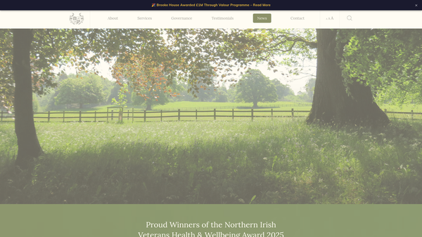 Screenshot of the Brooke House Health and Wellbeing Centre website