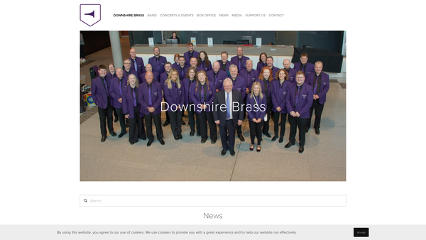 Screenshot of the Downshire Brass website