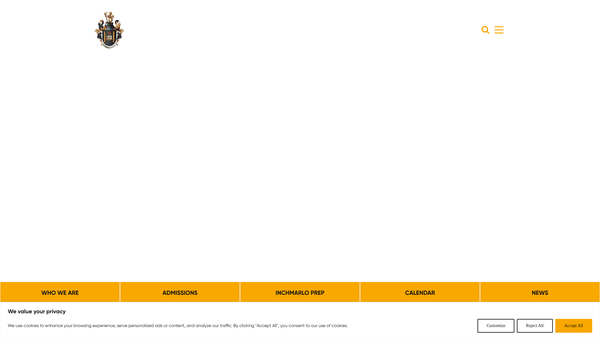 Screenshot of the The Royal Belfast Academical Institution website