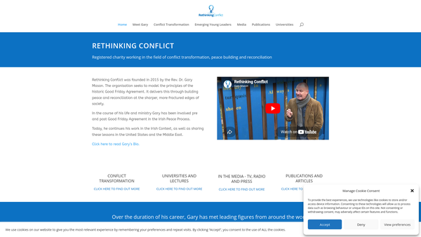Screenshot of the Rethinking Conflict website