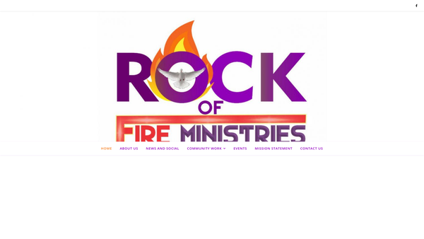 Screenshot of the Rock of Fire Centre Ltd website