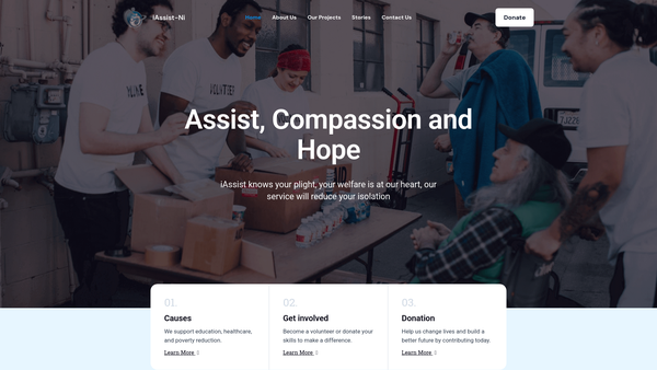 Screenshot of the iAssist-Ni website