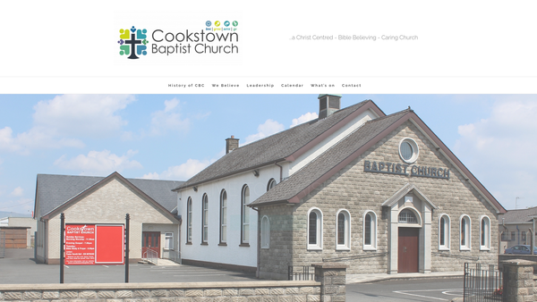 Screenshot of the Cookstown Baptist Church website