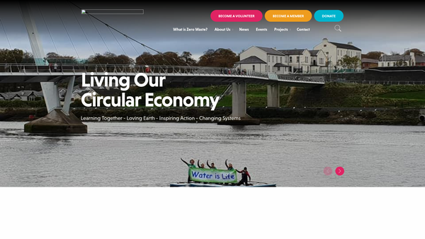 Screenshot of the Zero Waste North West website