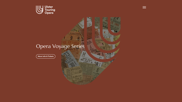Screenshot of the Ulster Touring Opera Ltd website