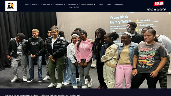 Screenshot of the Diverse Youth NI website