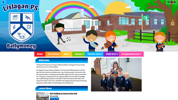 Screenshot of the Lislagan Primary PTA website