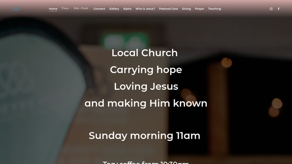 Screenshot of the Moneyreagh Community Church website