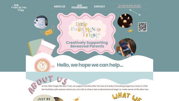 Screenshot of the Little Forget Me Nots Trust website