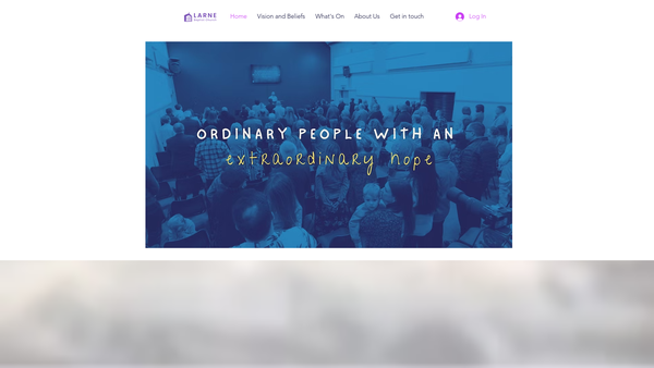 Screenshot of the Larne Baptist Church website