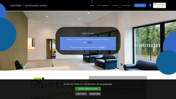 Screenshot of the Saintfield Community Trust website