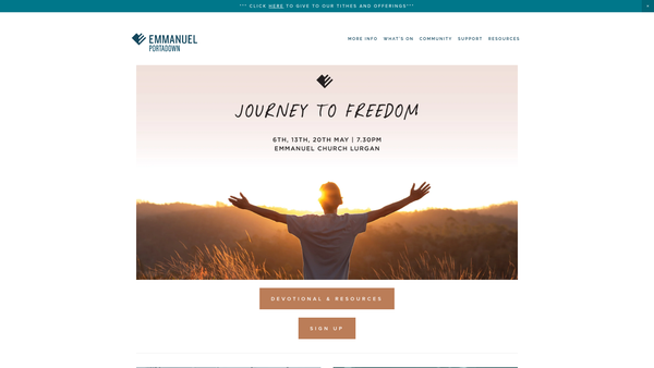 Screenshot of the ECF Trust website