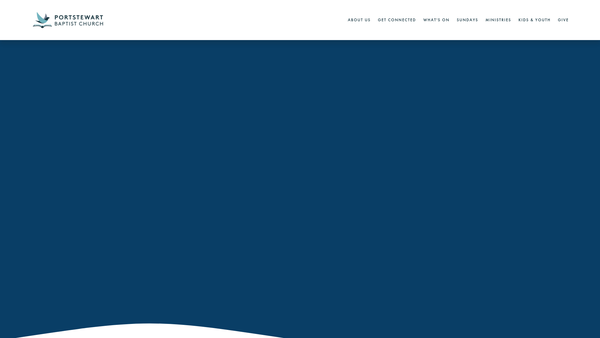Screenshot of the Portstewart Baptist Church website