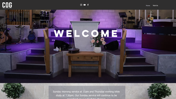 Screenshot of the The Church Of God At Newtownards website