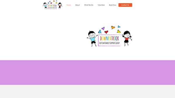 Screenshot of the Downpatrick ASD Family Support Group website
