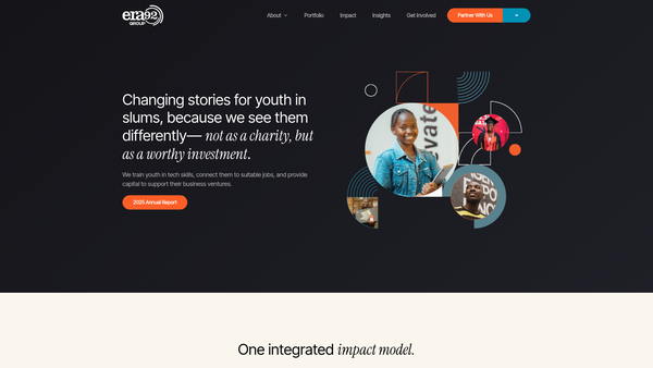 Screenshot of the Era92 Elevate website