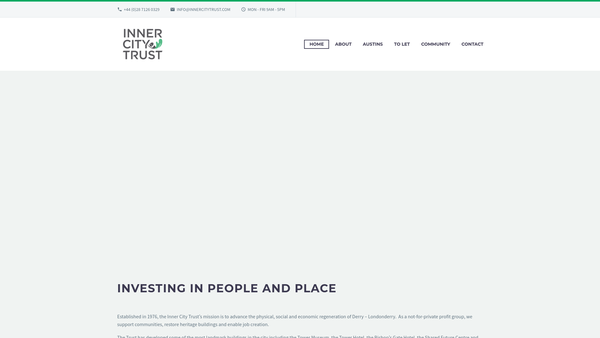 Screenshot of the Londonderry Inner City Trust website