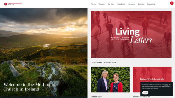 Screenshot of the Methodist Church in Ireland website