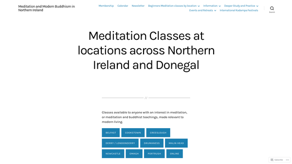 Screenshot of the Potala Buddhist Centre website
