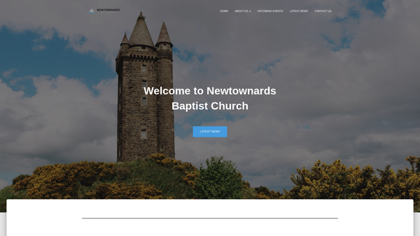 Screenshot of the Newtownards Baptist Church website