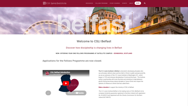 Screenshot of the CSLI (Belfast) Ltd website