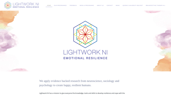Screenshot of the LightworkNI Ltd website
