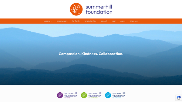 Screenshot of the Summerhill Foundation Limited website